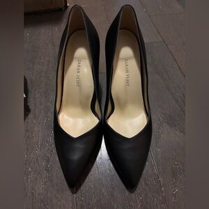 Sarah Flint Black Leather Pointed Toe Pumps
